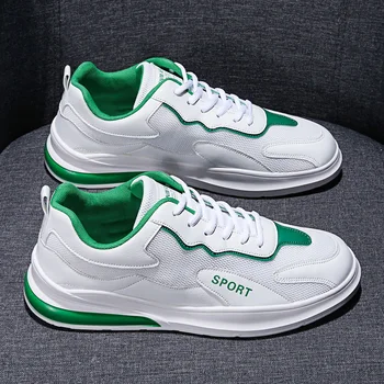 

New Designer Sport White Shoes Men Footwear Fashion Lace-up Flats Breathable Mens Casual Shoes Mens Casual Sneakers Dropshipping