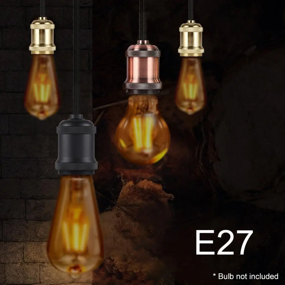 Portalampada Vintage E27 DiCUNO - Alluminio E Ceramica, Attacco Oro Champagne, Pack Da 6 - Foto 8