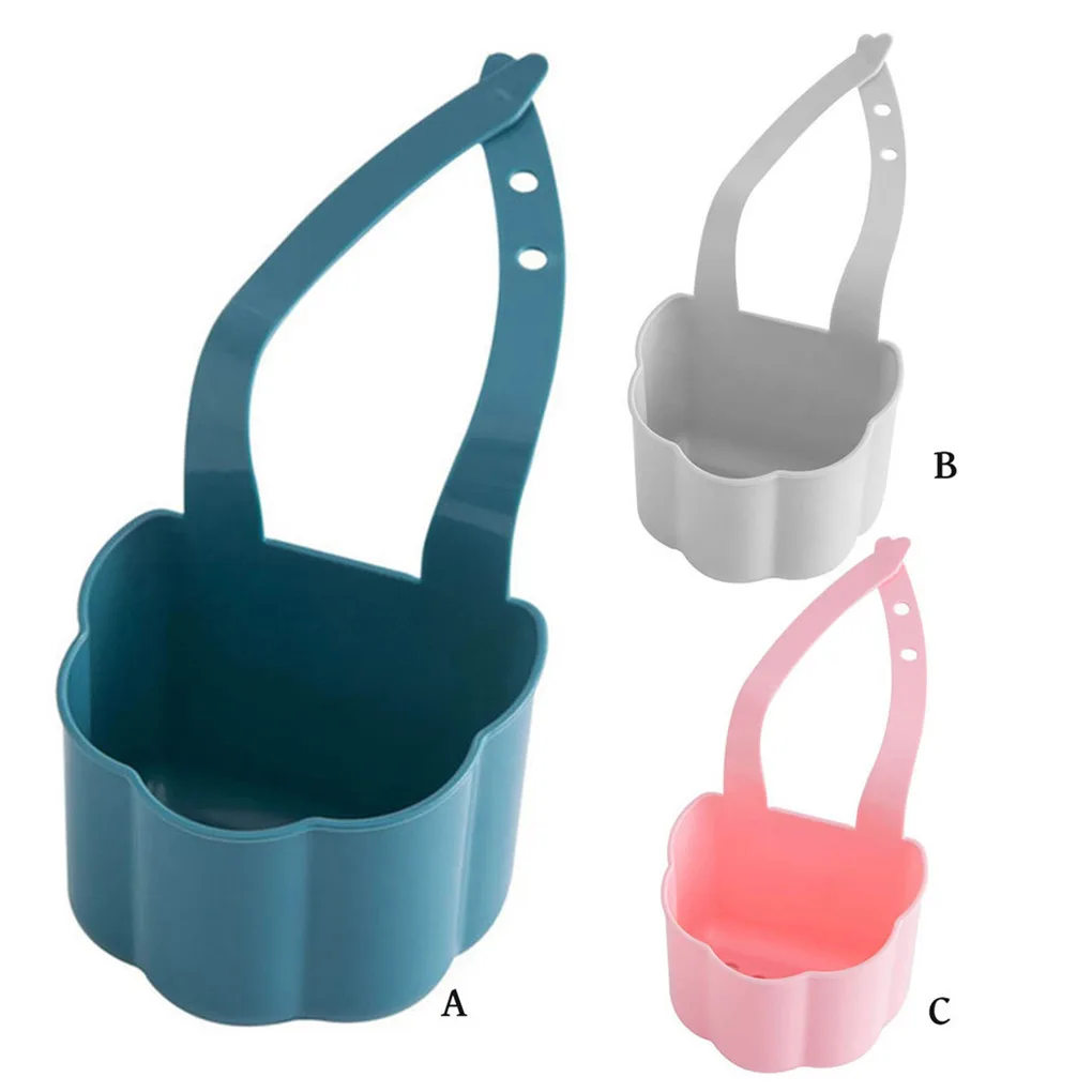 Kitchen Sponge Drain Holder PP rubber Toilet Soap Shelf Organizer Sponge Storage Rack Basket Wash Cloth Tools Faucet Mounted sink sponge holder