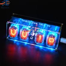 Micro usb in12 in-12 pcba brilho tubo diy retro relógio módulo nixie tubo micro usb 5v 1a digital led placa de circuito relógio pcba diy