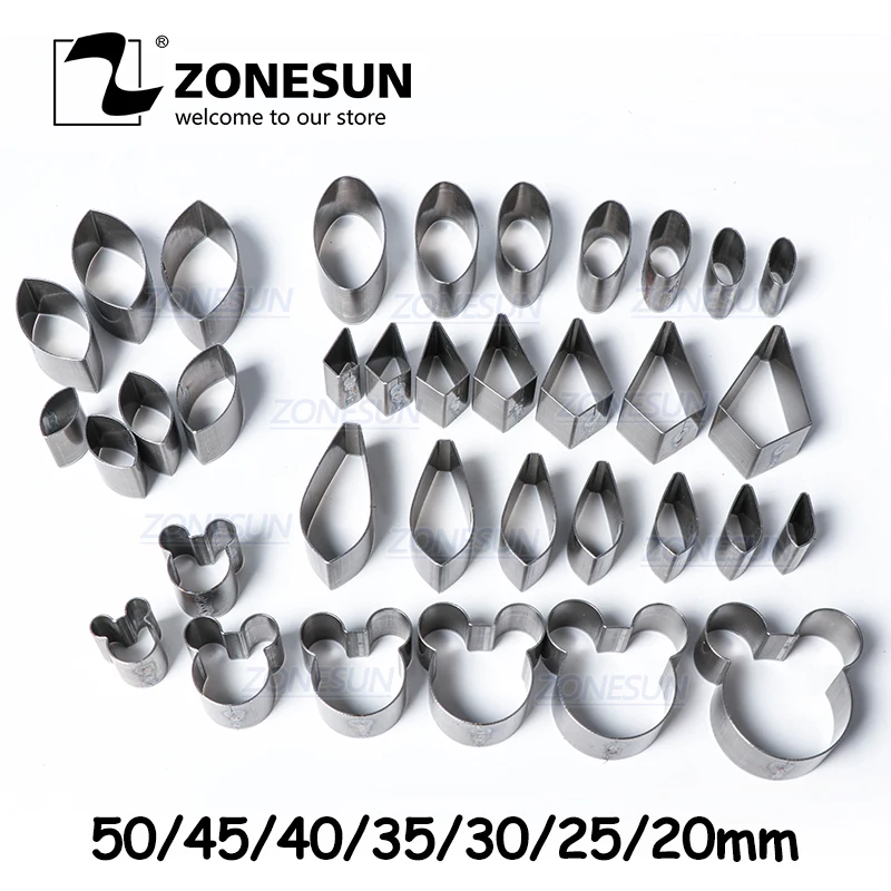 ZONESUN 20/25/30/50 мм неправильное железное лезвие инструмент для высечки отверстий