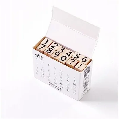AngelHere Store 12 шт./компл. надпись уплотнение деревянная резиновая печать для дневника поставки украшения многофункциональная ручка материал - Цвет: Number