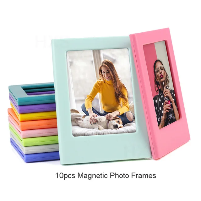 Magnetic Photo Frames for Fujifilm Instax Mini Film Papers, Double Sided  Fridge Picture Frame, Magnets Children's Artwork Frames - AliExpress