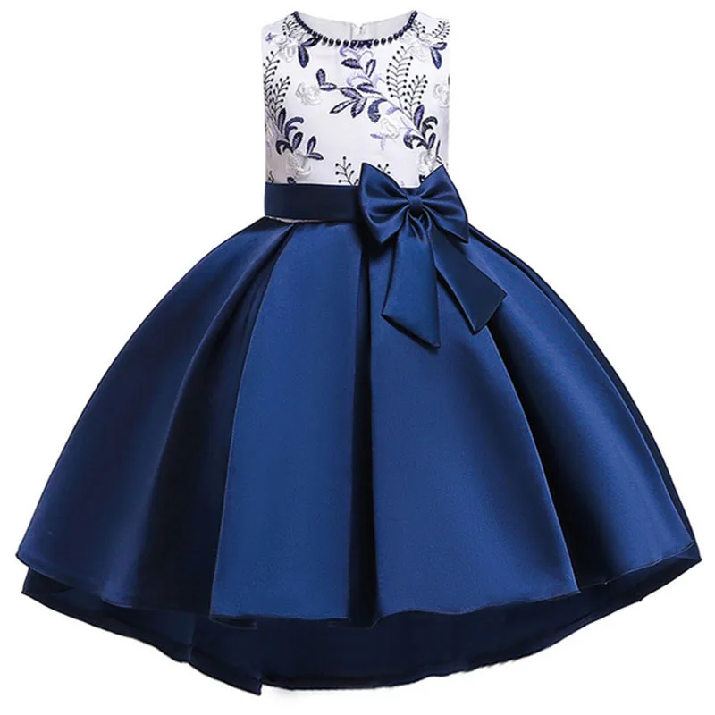 Flower Girls Dress For Girls Kids Clothing Beaded embroidery Wedding Dresses For Children Party Trailing Custumes