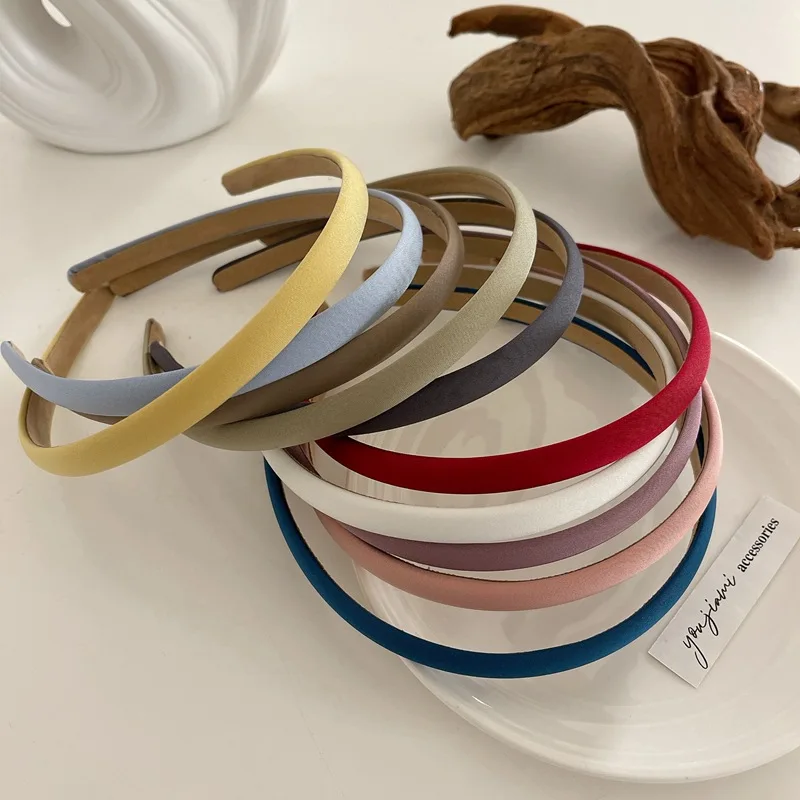 

Women Solid Color Headband Suede Retro Hairbands for Women Girls Hair Band Female Hair Accessories Handmade Head Hoop Bezel