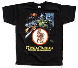 Star Crash Choque De Galaxias, постер фильма, футболка черный все размеры S до 3XL Мужская футболка Топы корректирующие короткий рукав хлопок фитнес