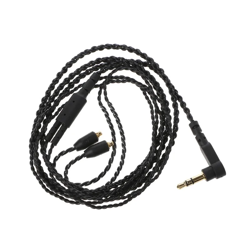 Black ALITER кабели для наушников шнур MMCX кабель для Shure SE215 SE315 SE535 SE846 наушники - Цвет: Black