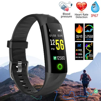 

S5 Sport Smart Bracelet IP68 Waterproof Color Screen Smart Band Heart Rate Blood Pressure Pedometer Activity Tracker