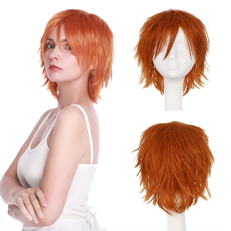 BENIHAIR-peluca sintética para Cosplay, pelo de capa corta, extensión de pelo falso, color blanco, rojo, verde, azul, rosa y amarillo, para fiesta, para hombre y mujer