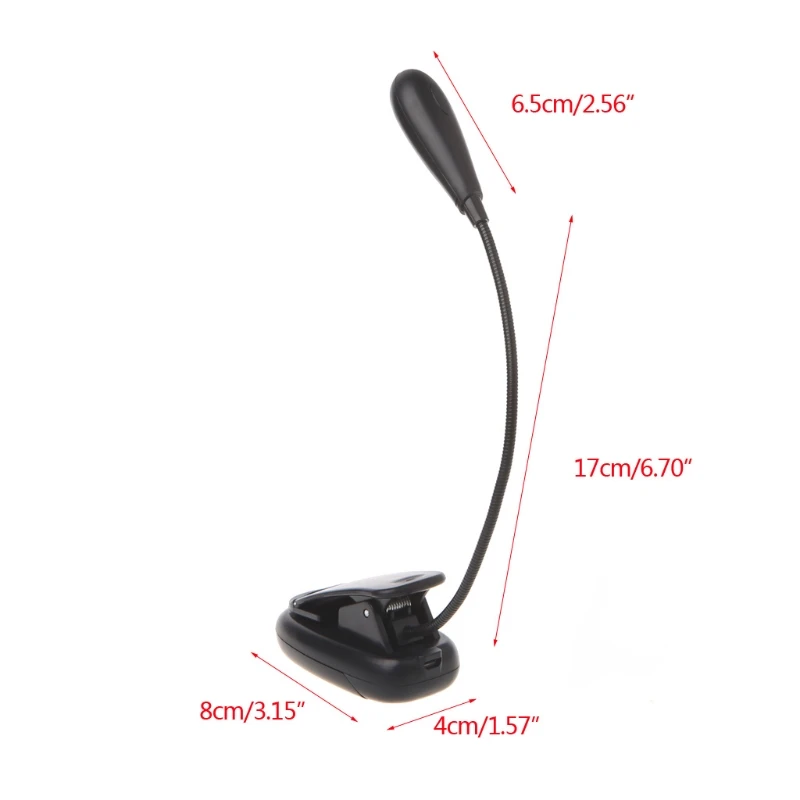 Flexible Arm Dimmable 7 LED USB Table Lamp Clip-on Bed Reading Table Light