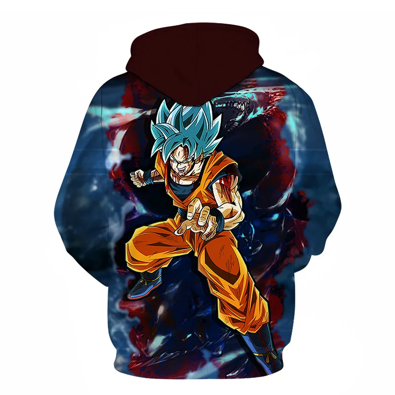 Худи Dragon Ball для маленьких мальчиков/девочек 3D Толстовка 7Dragon Ball Z кофты аниме модные Повседневное костюмы Тонкий пуловер с капюшоном внешний