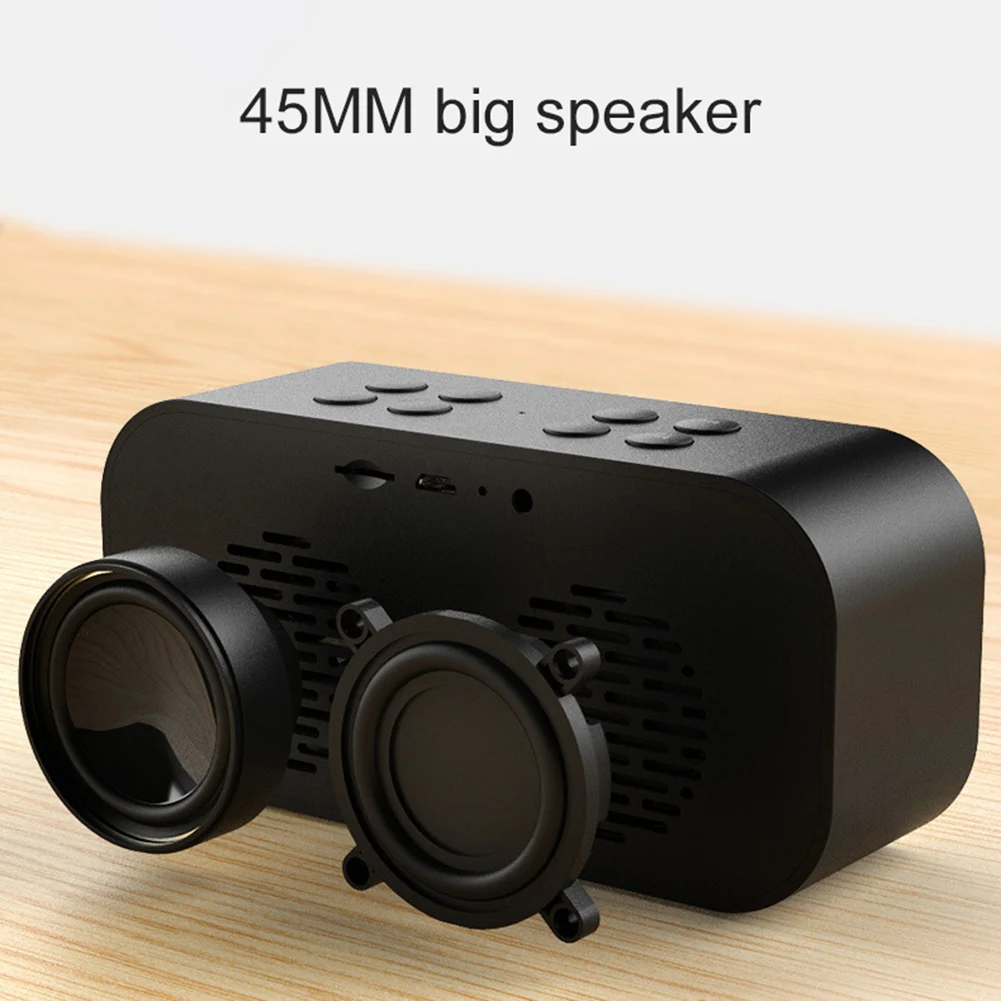 Горячая мини-будильник с fm-радио беспроводной Bluetooth динамик поддержка Aux TF USB музыкальный плеер беспроводной офис спальня