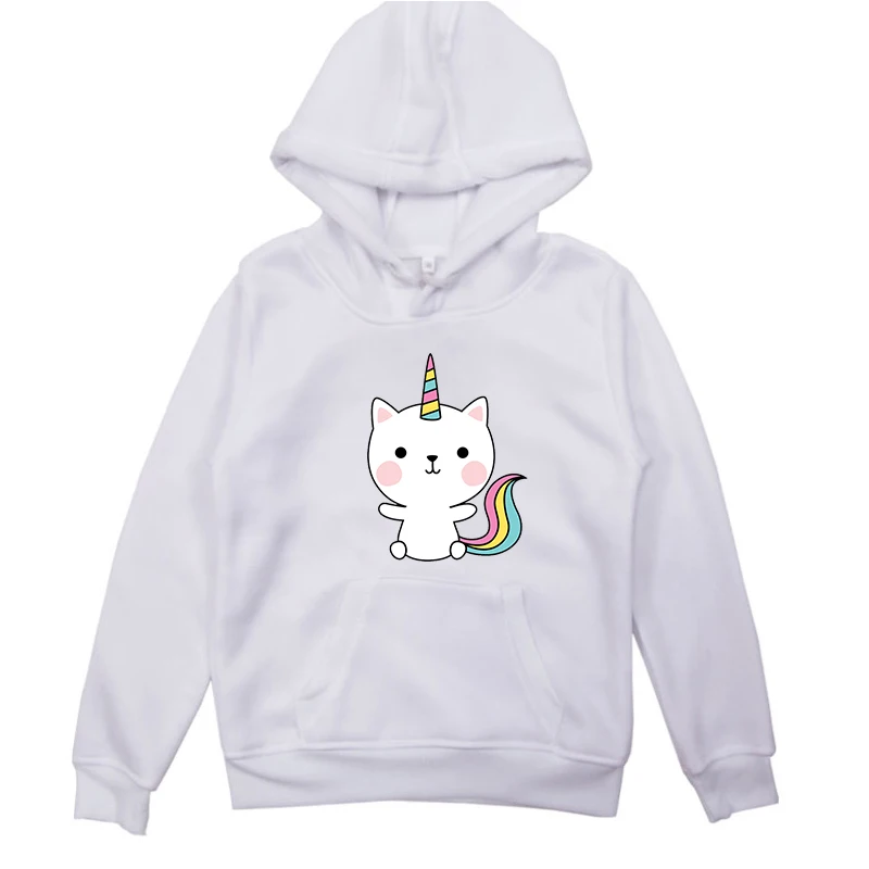 Hoodies 6 Толстовка с принтом единорога для девочек, детский пуловер для маленьких мальчиков и девочек на осень г., одежда милые толстовки хлопковые топы для детей от 2 до 14 лет - Цвет: Hoodies 6