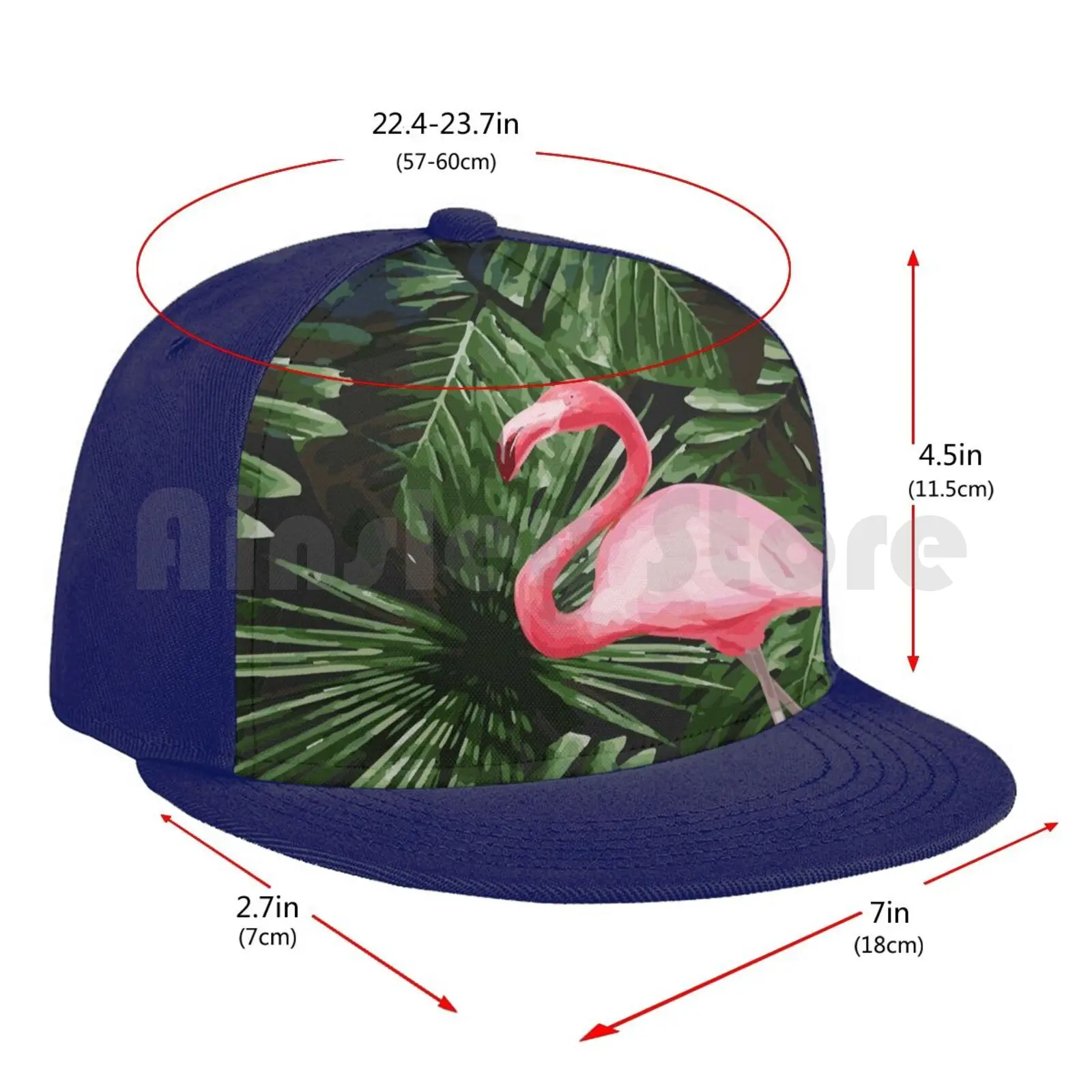 Tropical Flamingo And Floral Palm Tree 