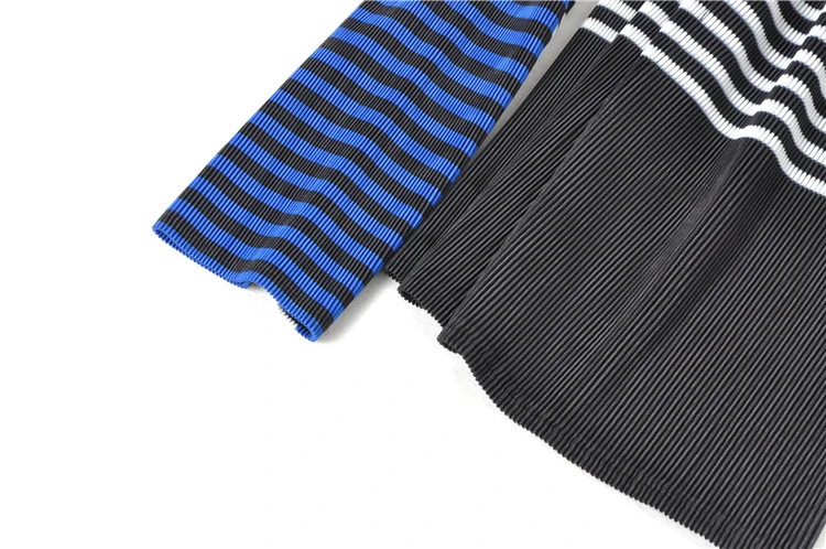 Лидер продаж; модное пальто в полоску с пуговицами; miyake;