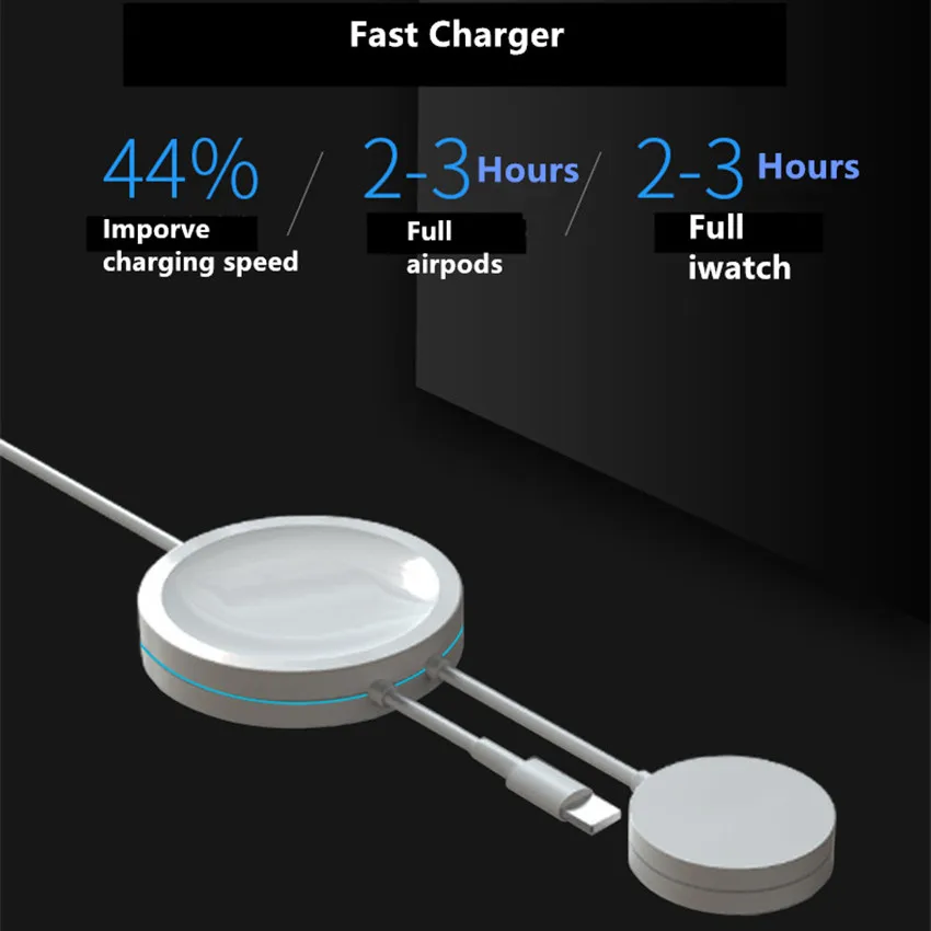 Chargeur индукция 3 в 1 QI беспроводной зарядный коврик 2 телефона беспроводные зарядные устройства для часов 5 Airpods Pro Наушники зарядный коврик кабель