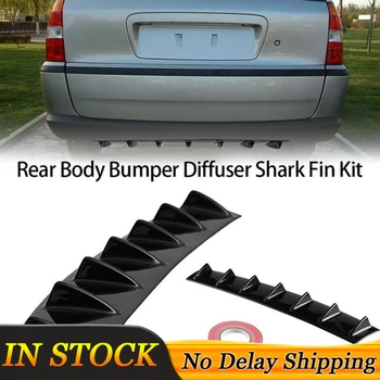 

Universal 7 Wings Shark Fin Car Rear Bumper Chassis Spoiler Lip Protection Diffuser Deflector ABS 85.5cm Modified Accessories