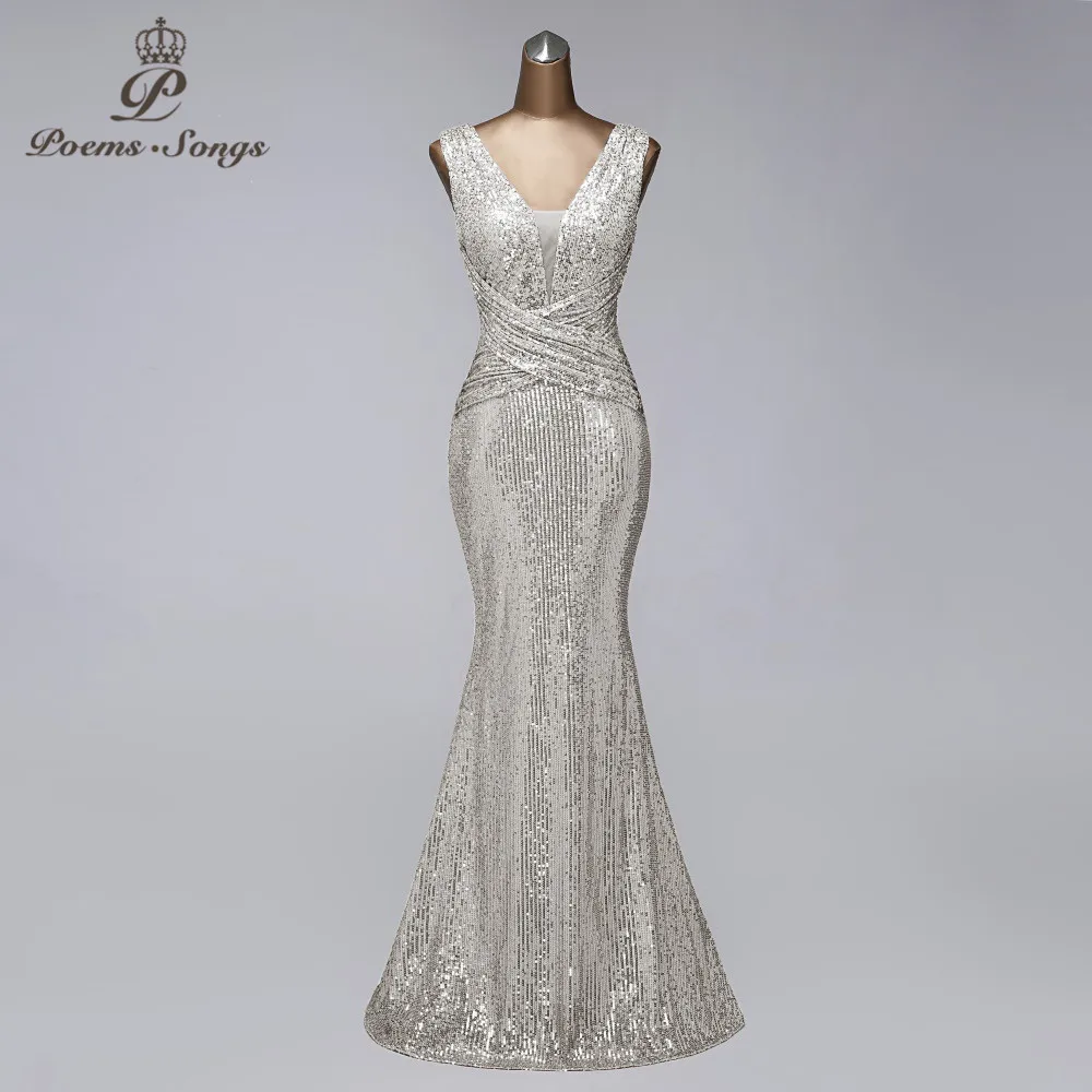 silver night gown