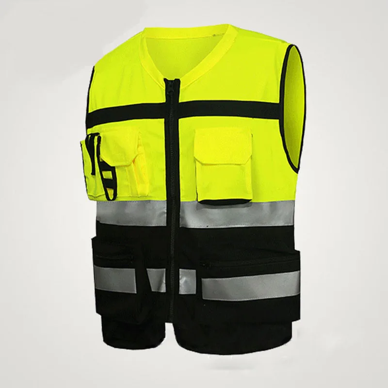 Outdoor Work Reflective Safety Jacket Sports Motorcycle Riding Running Fishing Vest Sanitation Patrol High Visibility One Size reflective vest