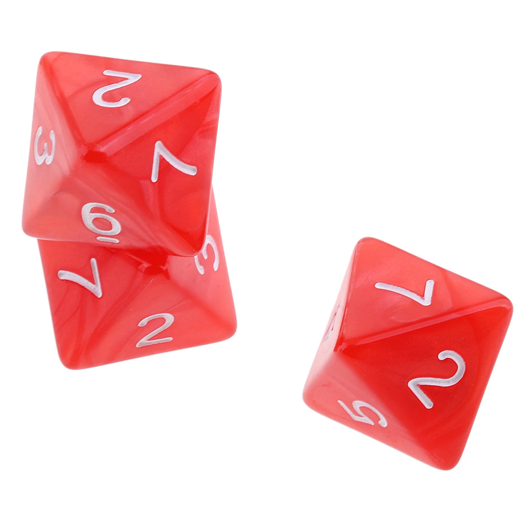 20pcs Acrylic 8 Sided D8 Dices Dies for D&D Warhammer RPG Board Game Favours