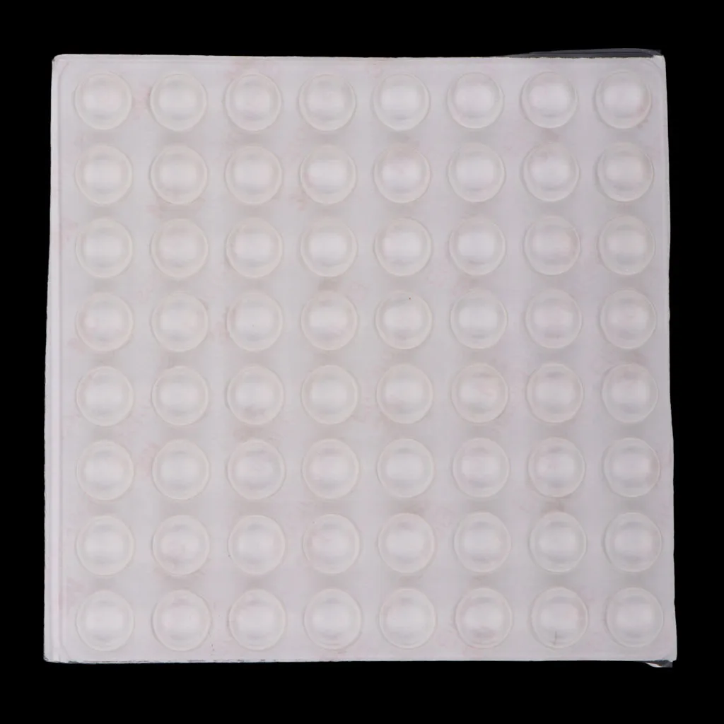 100 Sticky Rubber Feet Clear Adhesive Bumper Door Buffer Pad Protector 0.31'