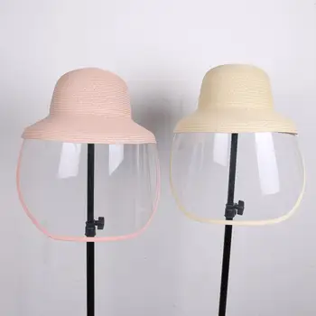 

Anti Saliva Hat Multi-function Protective Cap Anti-Fog Saliva Anti-Spitting Straw Hat Sun Cap Dustproof Face Cover 5FM