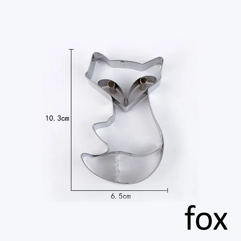 Owl Fox Shape DIY Baking Accessories 1Pcs Fondant Cake Mold Portable Cake Decorating Tool Biscuit Cookies Cutter Kitchen Gadgets - Цвет: fox