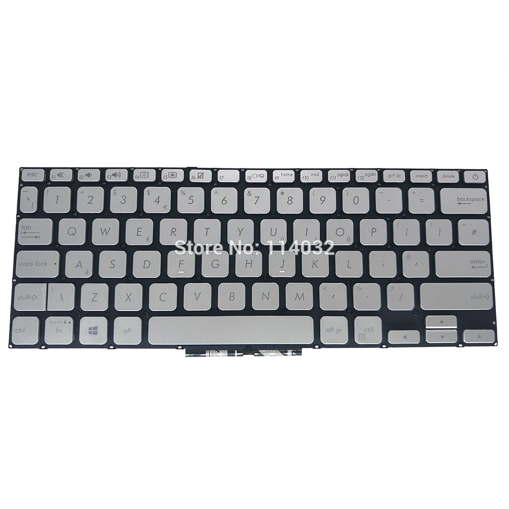 Клавиатура для ноутбука ASUS Vivobook 14 S14 2019 X409 X409FA X409UA серебристая | Клавиатуры для замены -4000907009556