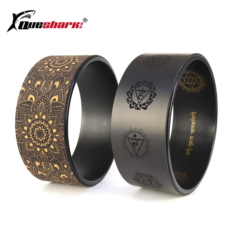 

Rubber Pilates Circle PU Wheel Thickened Compression Yoga Circle Waist Back MassageTraining Bodybuilding Tools Mandala Pattern