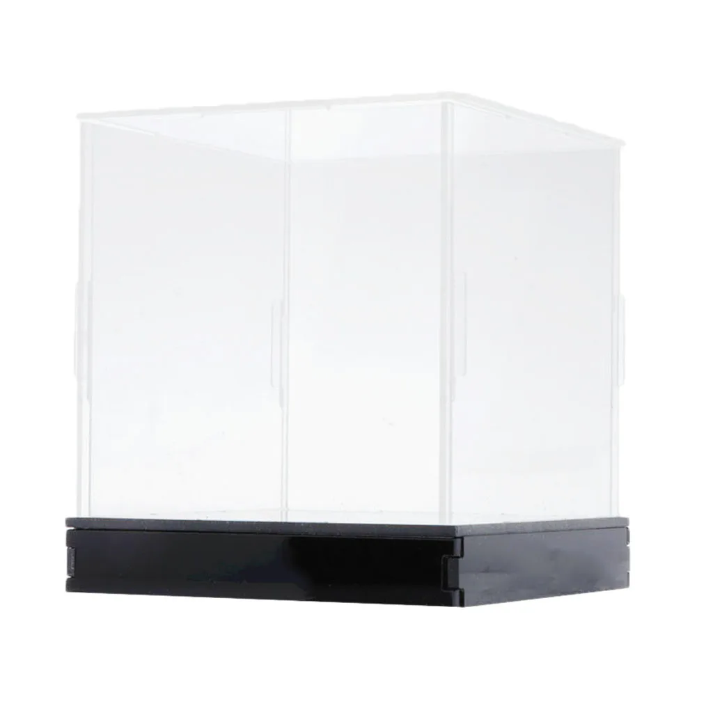 Display Case Clear Acrylic Showcase Dustproof Protective Box Cube with Base for Action Figure, Car Automovile Model