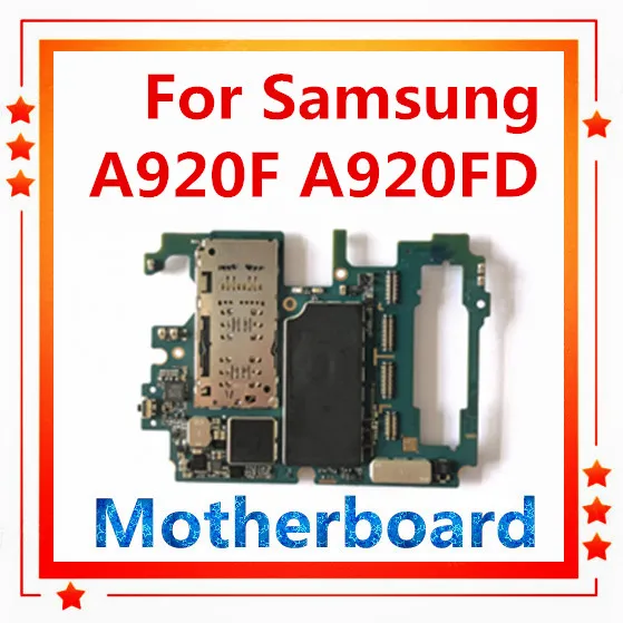 Разблокирована для samsung Galaxy A9 A920F A920FD материнская плата Android с чипом протестированная материнская плата Одиночная/двойная SIM материнская плата