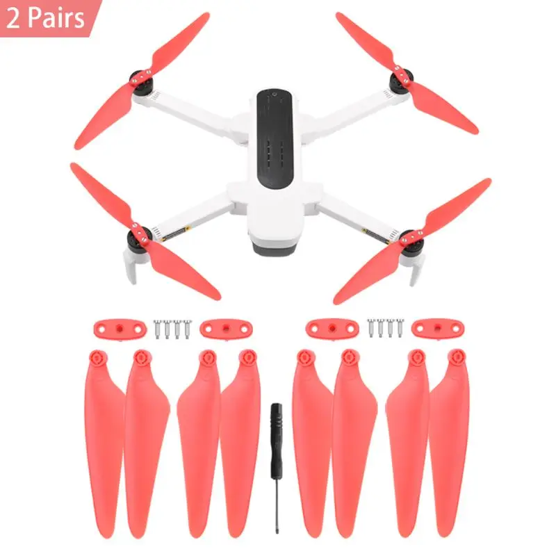 1/2/4 пары Quick Release Propeller лезвия для Hubsan Zino H117S антенна четырехосевой летательный аппарат дрона с дистанционным управлением аксессуары запасные Запчасти LX9A - Цвет: 2Pair Red