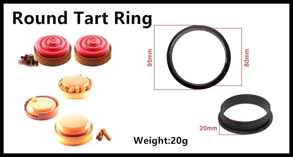 SHENHONG Round Tart Cake Mold For Baking Dessert Ring Art Mousse Silicone 3D Mould Silikonowe Moule Tartlet Pan Pastry Tools