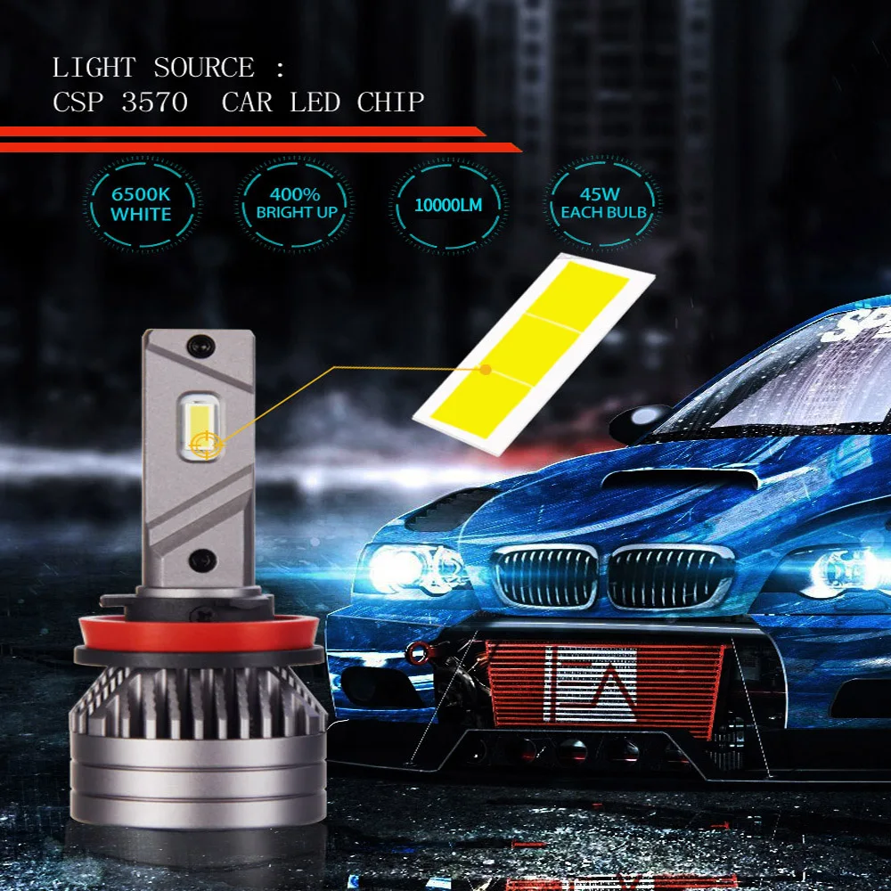 Zdatt ledヘッドライトキットH7 led canbus H4 H11 H1 H8 HB3