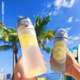 Корейский стиль, простая мини пластиковая чашка, прозрачная бутылка для пресной воды, для мужчин и женщин, маленькие пары, портативная чашка с крышкой, легко Cu