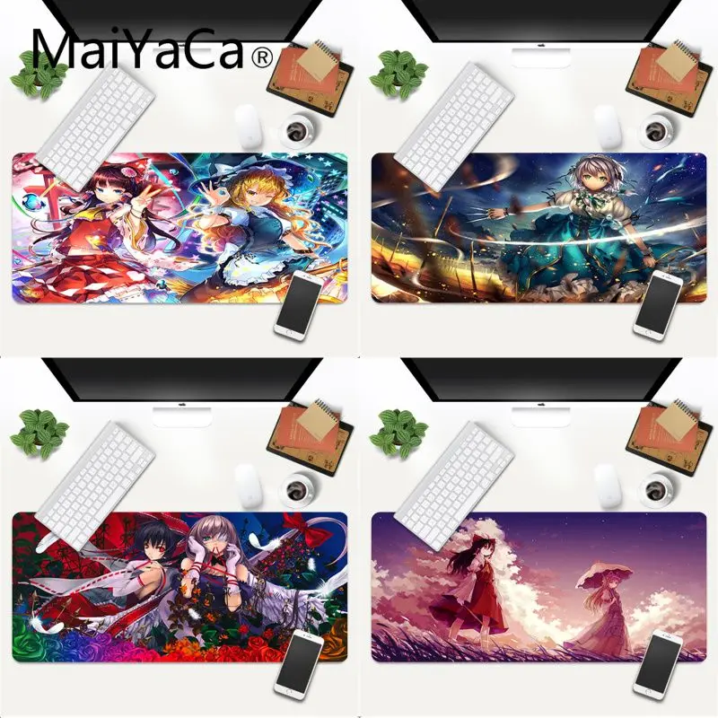 

MaiYaCa 2020 New Touhou anime mouse pad gamer play mats Gaming Mouse Mat xl xxl 600x300mm for Lol world of warcraft