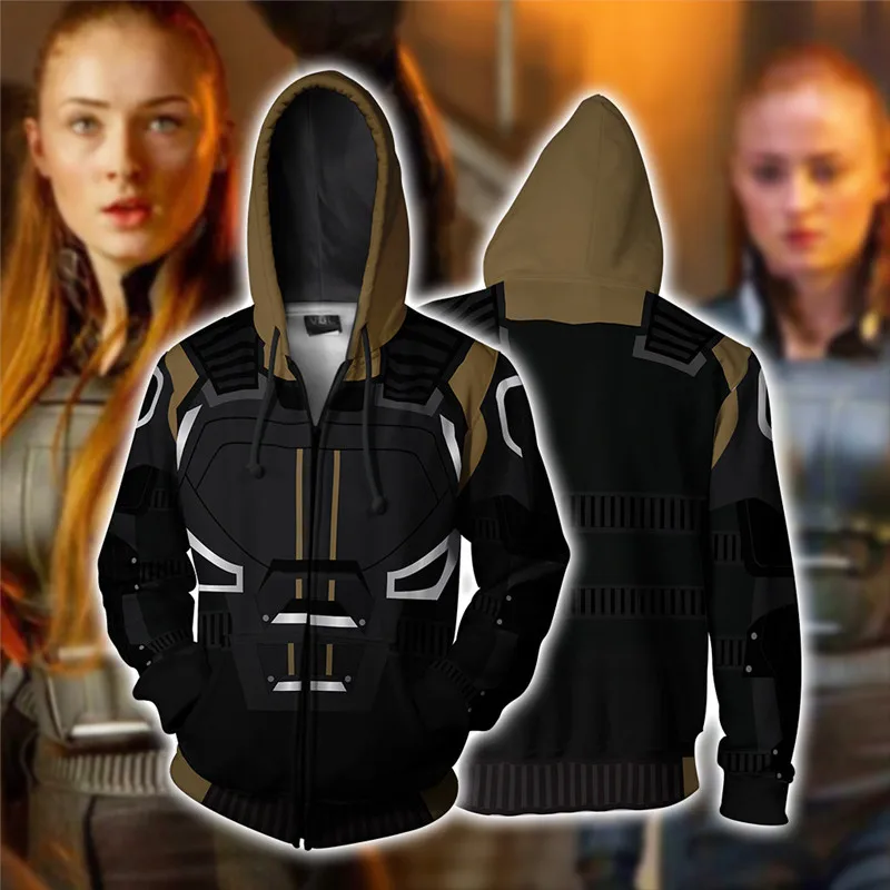 X-Men: Dark Phoenix Sweatshirt jacket Unisex Cosplay Superm Pullover Hoodies Men Long Sleeve Jacket | Мужская одежда