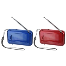 OPQ-2 шт. T508 мини портативный светодиодный светильник Стерео FM радио MP3 музыкальный плеер TF USB динамик, красный с синим