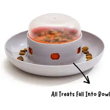 

High Quality Interactive Push Food Treat Dispenser Bowl For Dogs & Cats For Fun Slow Feeding