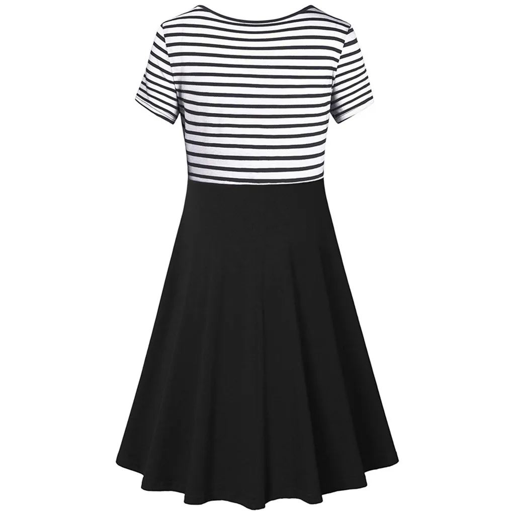 Женские платья для беременных уход в полоску Грудное вскармливание летнее