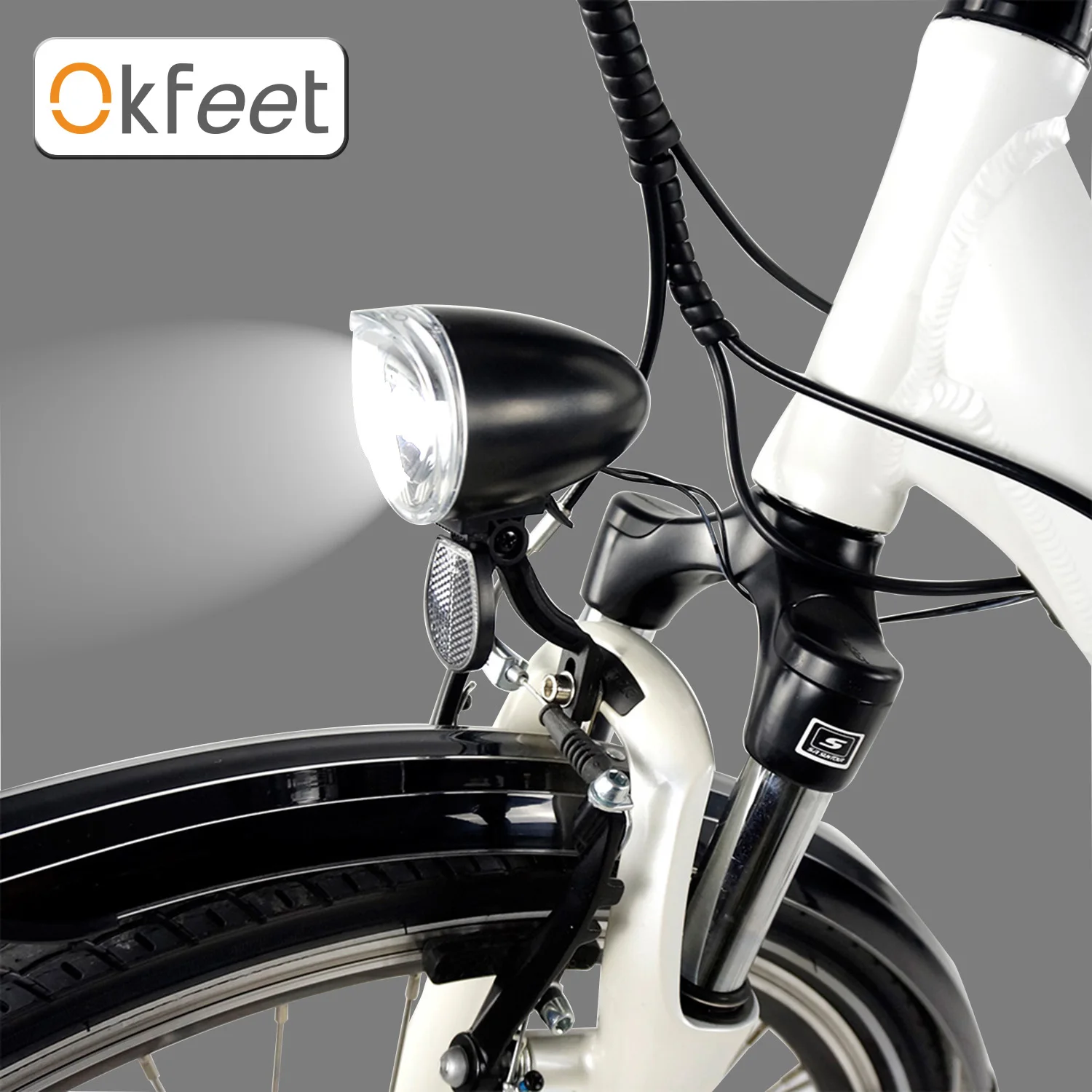 Okfeet Spaninga головной светильник Электрический велосипед 36 в 48 HL2300