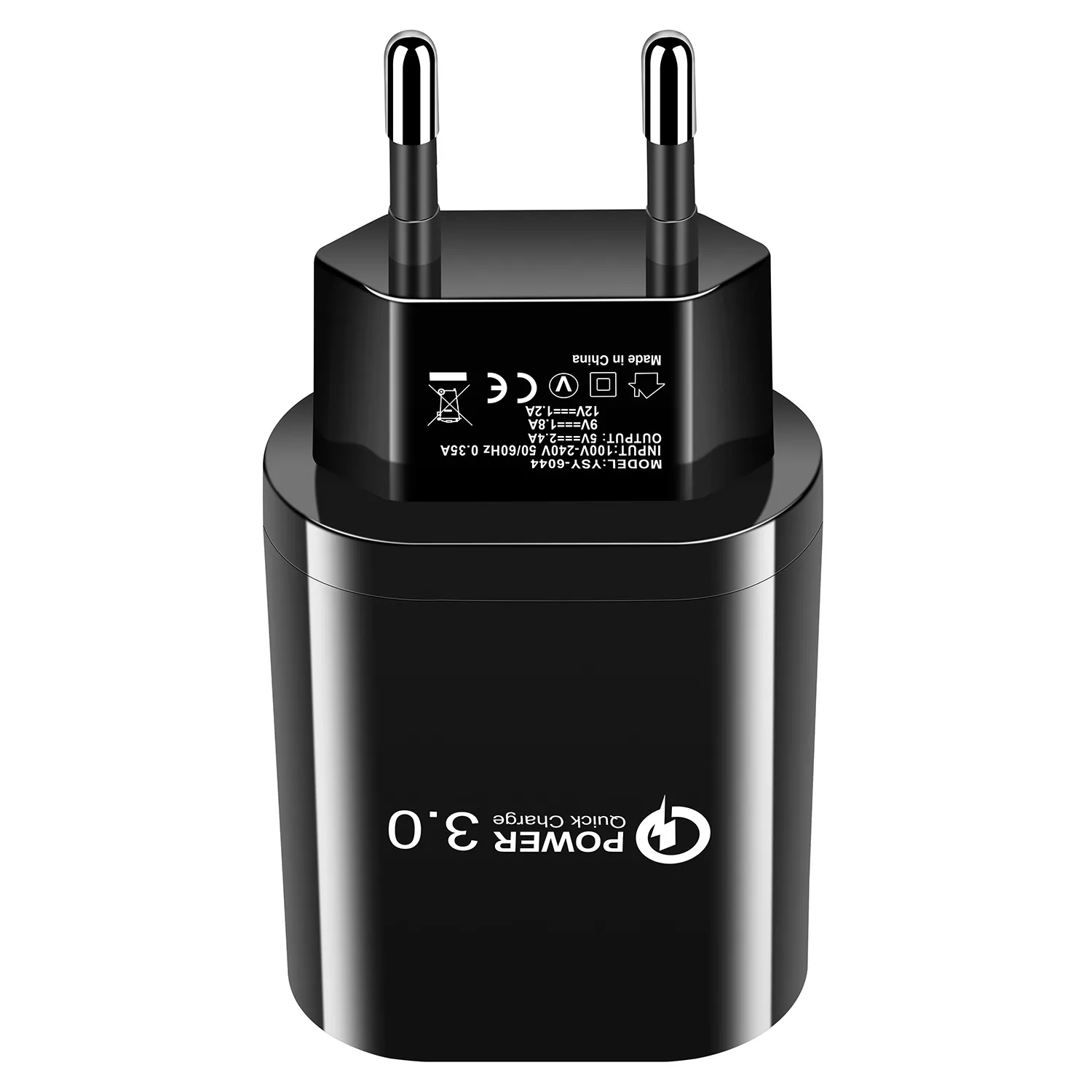 QC3.0 зарядное устройство с одним портом USB для быстрой зарядки iPhone Samsung европейская