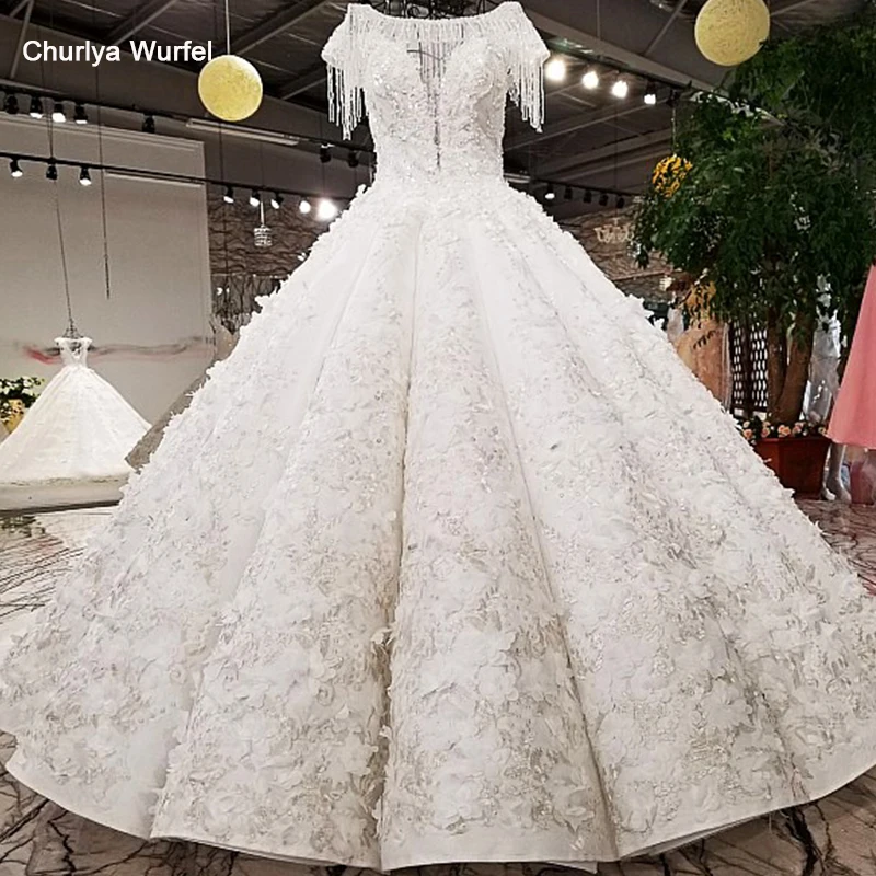 LS65416 свадебное платье кружевные цветыоптовые роскошные платья вышитый бисером