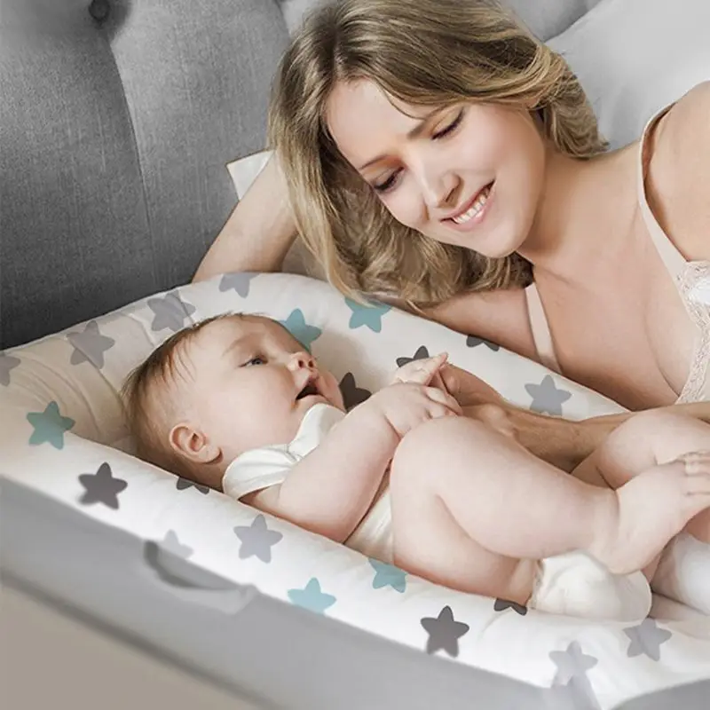 Моющиеся детские гнезда кровать съемный новорожденный бампер путешествия кроватка младенческий лежак
