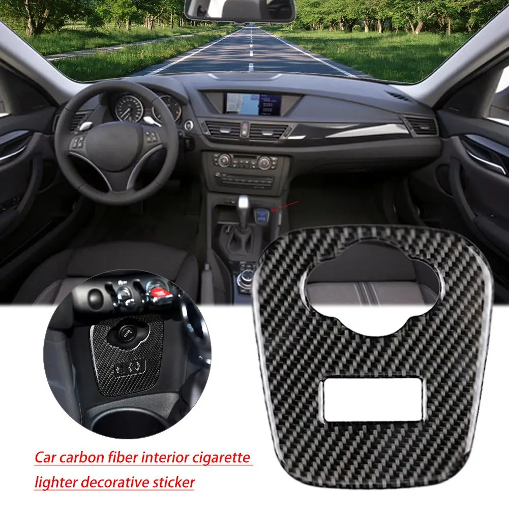 

Carbon Fiber Car Interior Cigarette Lighter Decorative Sticker For Mini Cooper JCW F55 F56 Car Interior Cooper Car Sticker