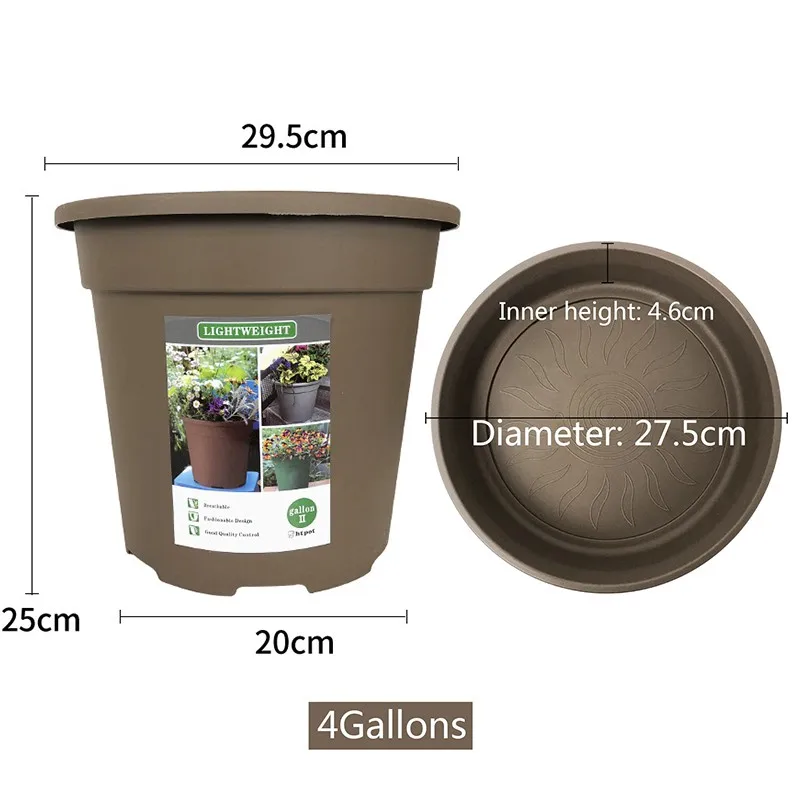 Min Flower Pots Planters Pot Trays Plastic Pots Creative Small Bonsai Pots for Succulent plants Garden Desk Home Decor - Цвет: B 4 gallon pot tray