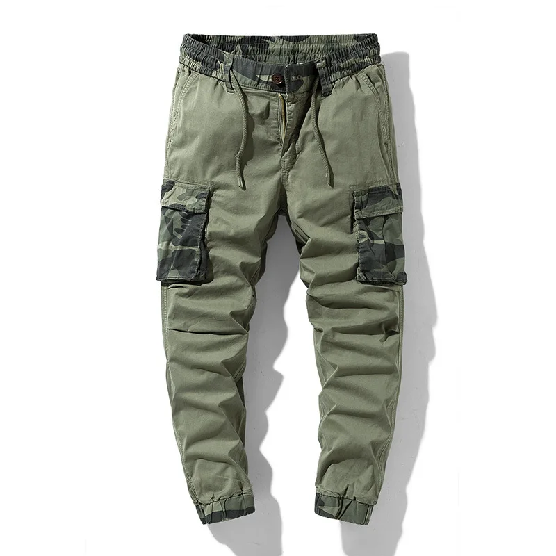 Pantalon cargo camouflage multi-poches homme - Tissu coton élastique pour pêche confort