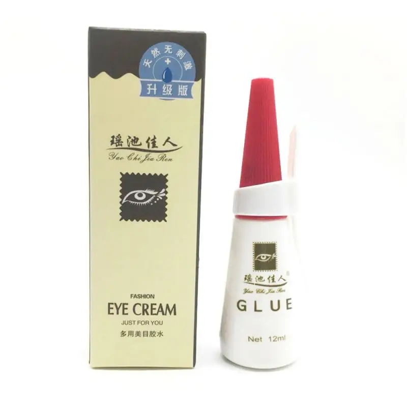 Eyelash Glue Professional Quick Dry False Eyelash Glue 12ml Riding Hood Double Eyelid Glue Waterproof Grease Resistant Cosmetic Tool TSLM2