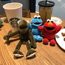 INS корейский стиль Улица Сезам Девушки Сердце длинные ноги плюшевая игрушка лягушка кукольная цепочка Кулон пары