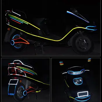 

Bicycle Fluorescent Reflective Sticker Safety Bike Cycling Motorcycle Waterproof Wheel Rim Strip Decal Tape